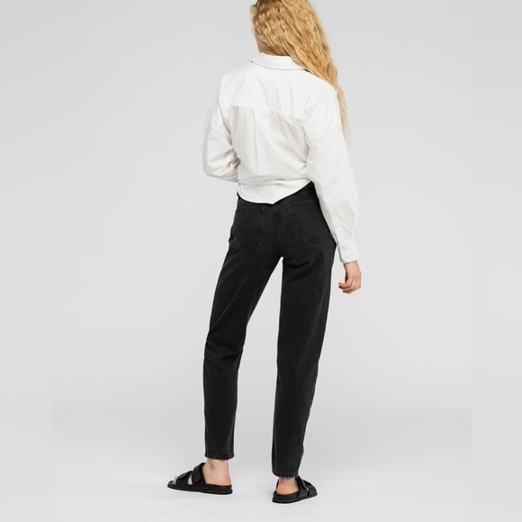 OUTLAND DENIM Abigail High-rise slim tapered black jeans 25 NWT - Picture 2 of 8